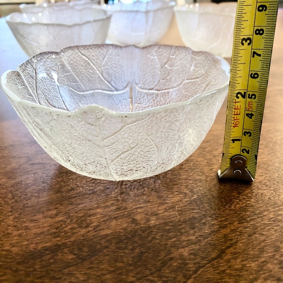ARCOROC, FRANCE, ASPEN LEAF, Vintage, Glass, 5", Fruit, Dessert, Bowl, Set of 5 - Picture 12 of 12